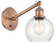 Innovations 317-1W-AC-G124-6-LED 1-Light Sconce, Antique Copper