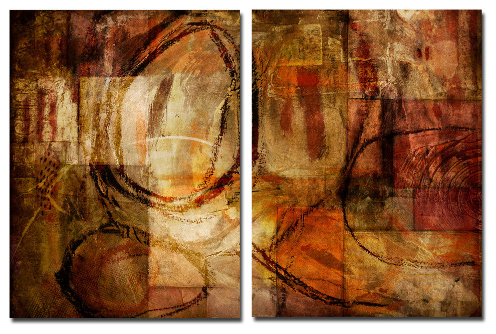 Abstract 2-Piece Canvas Wall Art