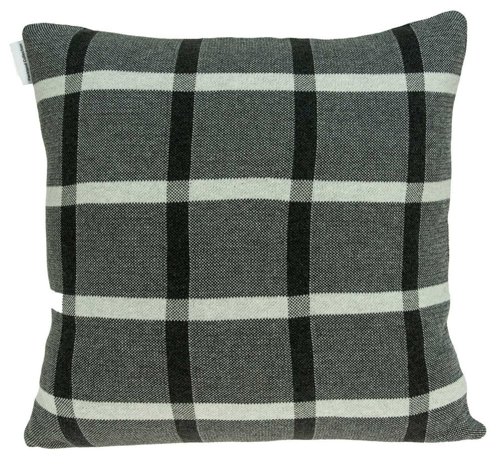 20" X 7" X 20" Transitional Gray Pillow Cover With Down Insert