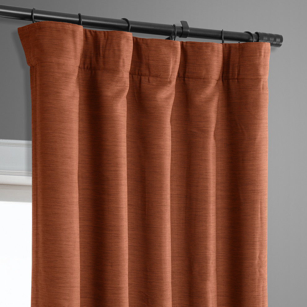 Persimmon Bellino Blackout Room Darkening Curtain Single Panel, 50"x63"