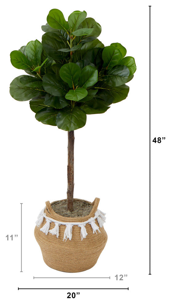 4ft. Artificial Fiddle Leaf Fig Tree With Basket DIY KIT