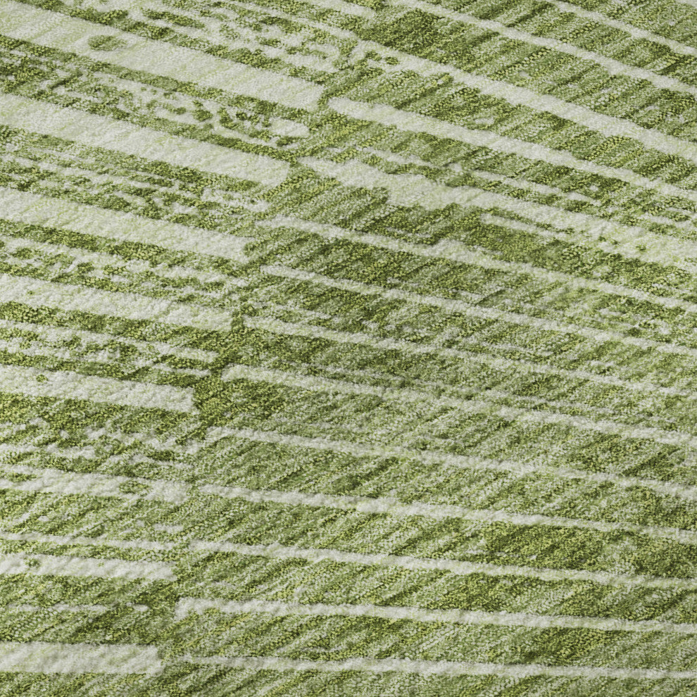 Premium Machine Washable Mayfield AMF542 Sage 2'3" x 7'6" Runner Rug