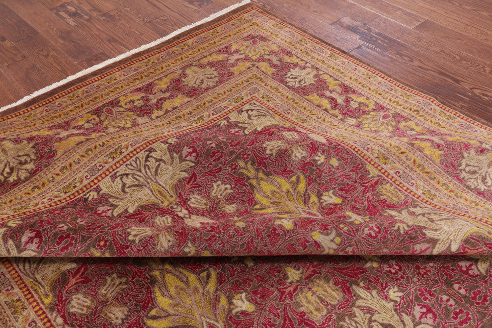 9' 1" X 12' 0" William Morris Hand Knotted Wool Rug Q4872