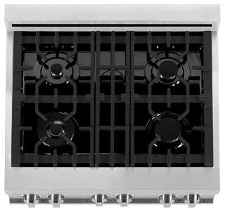 ZLINE 30" Dual Fuel Range, Stainless With Reversible Griddle RA-GR-30