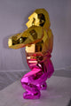 Textile Red and Gold King Kong Statue  Size: 18" x 9" x 23"H
