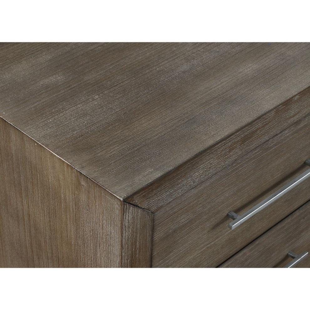 Modus Melbourne 5 PC Queen Panel Bedroom Set w Chest in Dark Pine