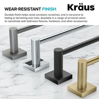 Ventus Bathroom Shelf With Towel Bar, Brushed Gold