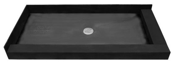 Tile Redi 4260CDR-PVC 42"x60" Double Curb Shower Pan With Center PVC Drain