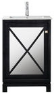 24" Wood Sink Vanity With Ceramic Top-No Faucet