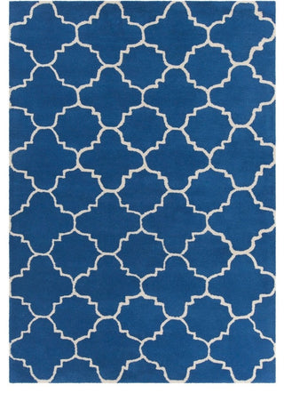 Davin Contemporary Area Rug, Blue and White, 5'x7'