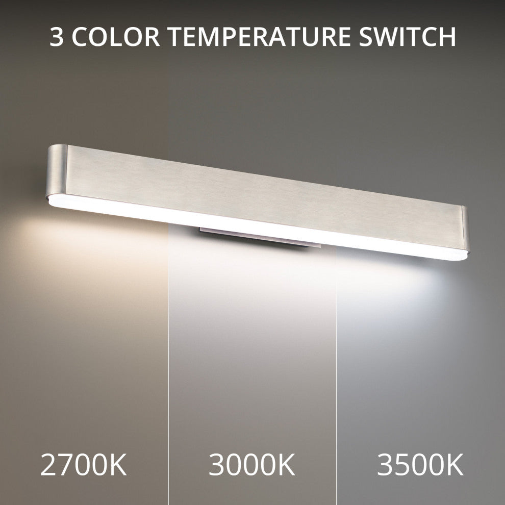 Modern Forms WS-56124-35 0 to 60 24"W LED Bath Bar - 3500K - Brushed Nickel
