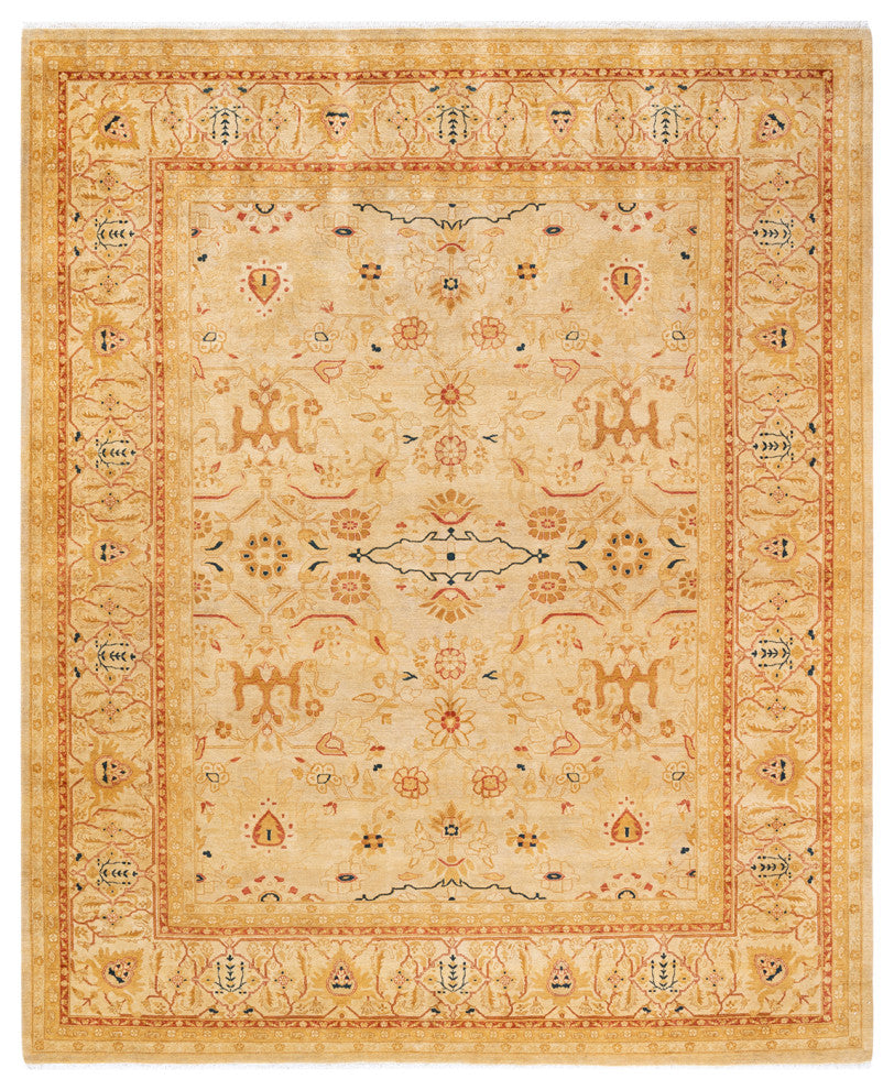 Mogul, One-of-a-Kind Hand-Knotted Area Rug, Ivory, 8' 3" x 10' 1"