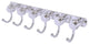Mercury 6 Position Tie Rack with Smooth Accent, Polished Chrome