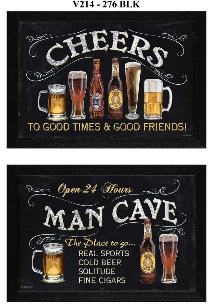 "Cheers" Collection By Debbie DeWitt, Printed Wall Art, Black Frame