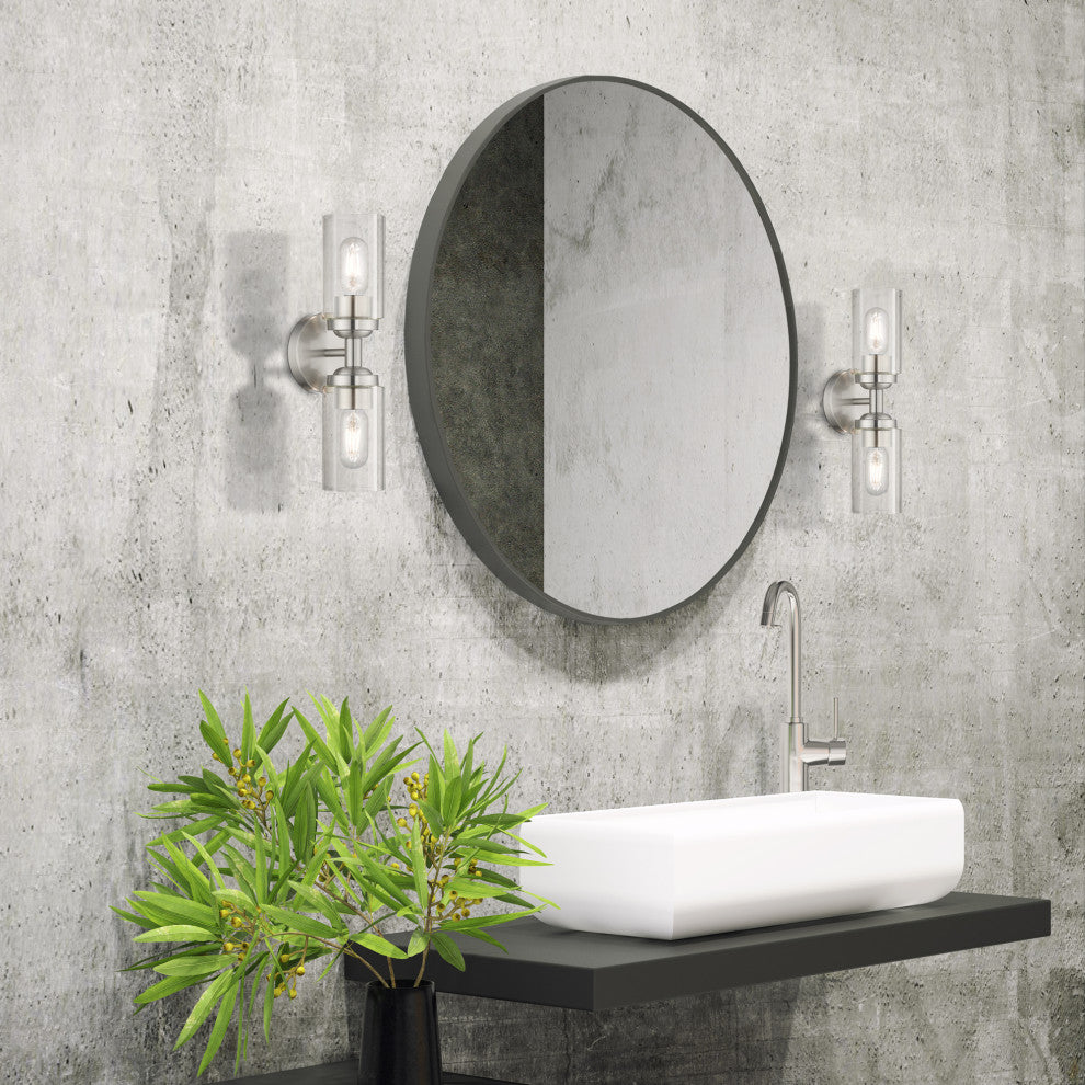 Whittier 2-Light Brushed Nickel Vanity Sconce