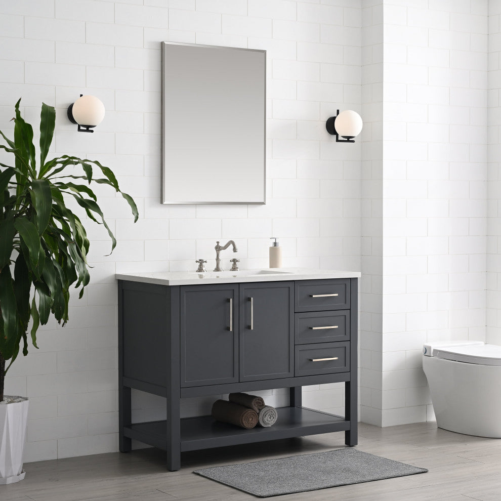 Arlo 42" Bathroom Vanity, Dark Gray