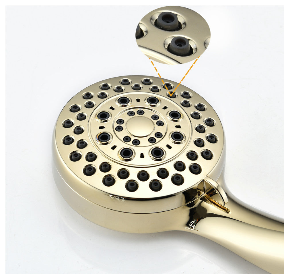 5 Spray Settings Hand Shower Set, Gold