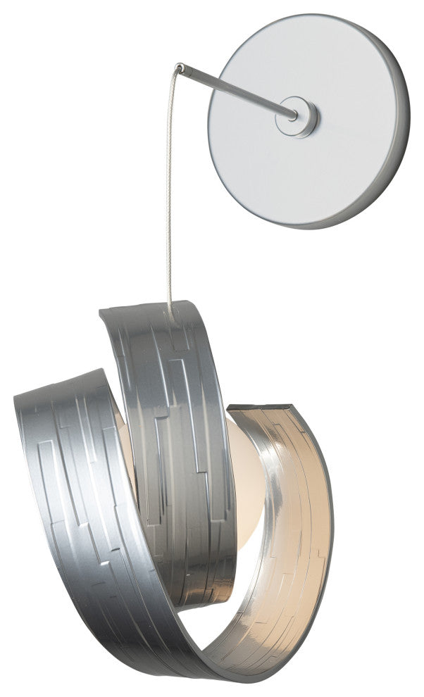 Riza Low Voltage Sconce Sterling Opal Glass