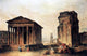 Hubert Robert Ruins at Nimes, 18"x27" Wall Decal