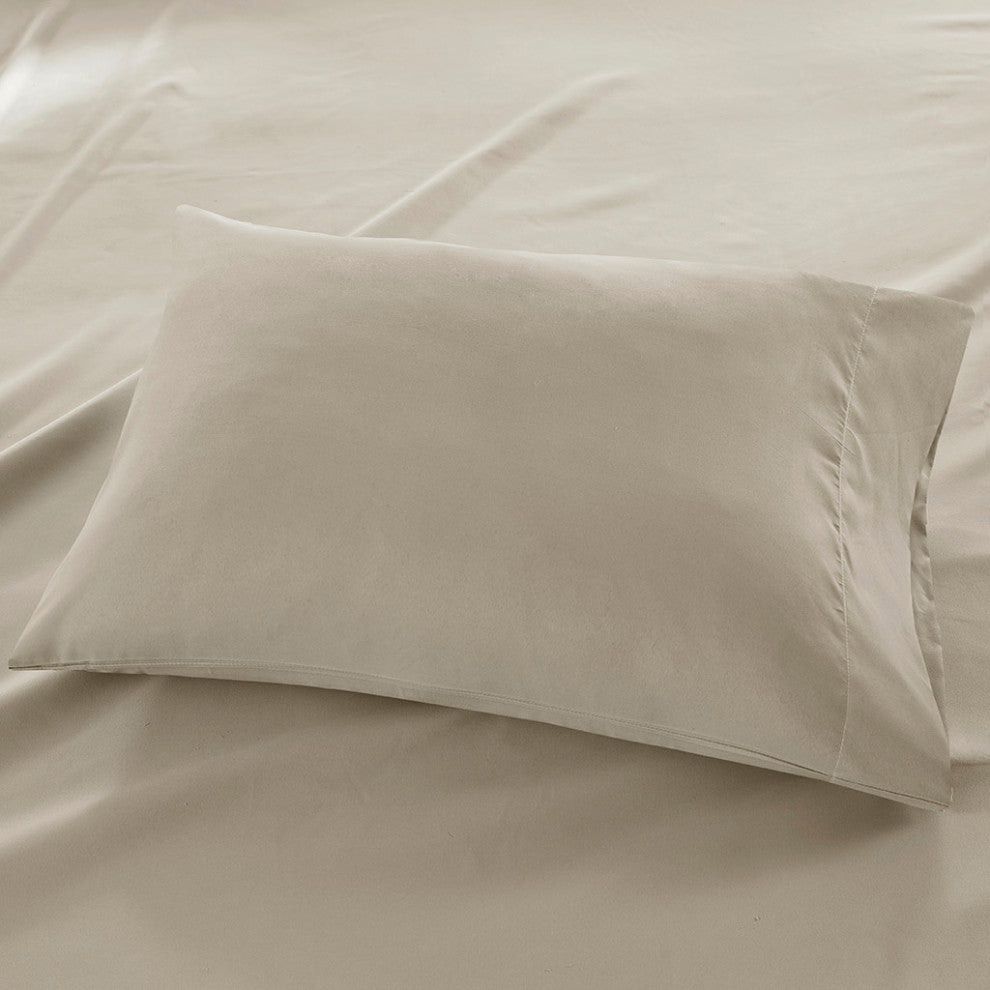 Madison Park Microcell 3M Scotchgard Moisture Treatment Sheet Set, Khaki, Full