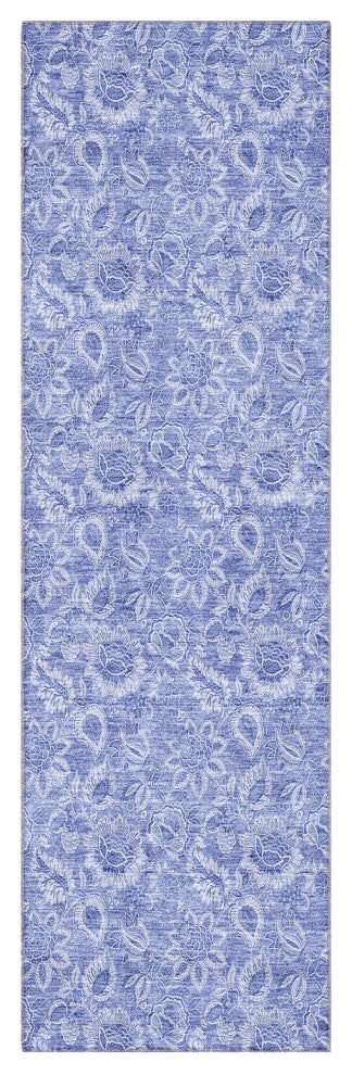 Premium Machine Washable Mayfield AMF662 Denim 2'3" x 7'6" Runner Rug