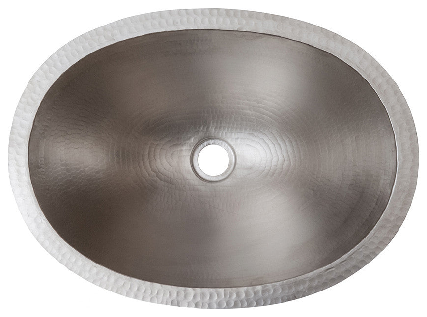 Premier Copper LO19FEN 19" Oval Bathroom Sink in Electroless Nickel