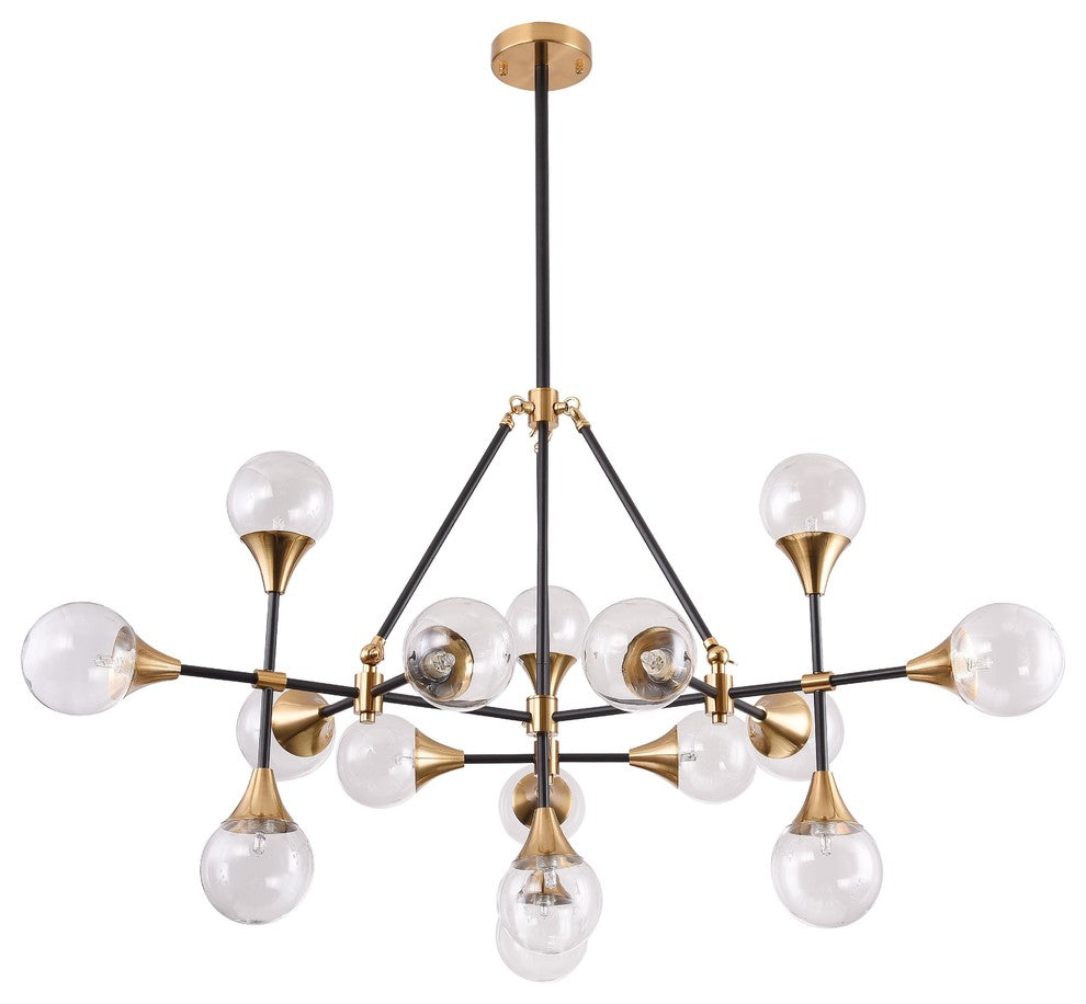 Ceiling Fixture, Black, 43"x24"