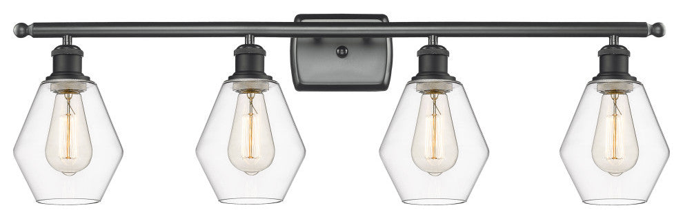 Innovations 516-4W-BK-G652-6-LED 4-Light Bath Vanity Light, Matte Black