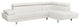 Milan Sectional, White