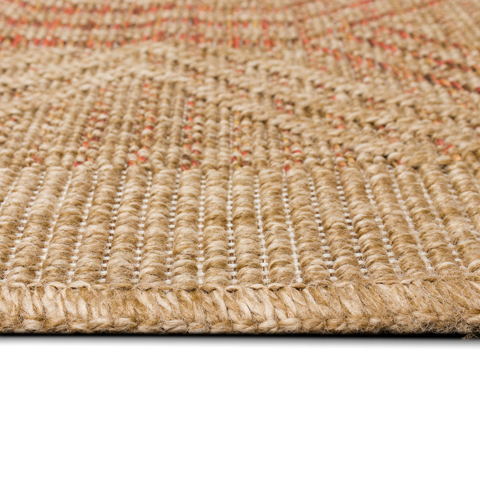 Sahara Links Indoor/Outdoor Rug Terracotta 7'10" Square