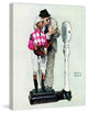 "Jockey Weighing In" Painting Print on Canvas by Norman Rockwell