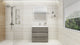 Alston 36" Free Standing Modern Vanity, High Gloss Ash Gray, Glossy White Top