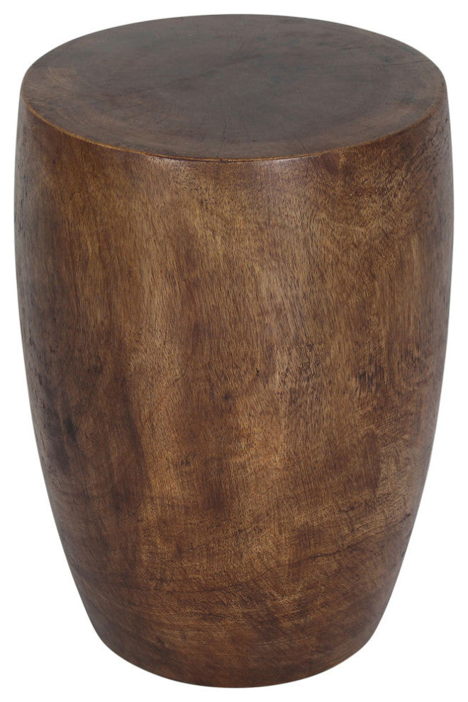 Haussmann Mango Wood Merlot End table 15 in D x 20 in High Mocha Oil