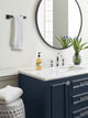 Amerock Glacio Contemporary Towel Bar, Clear/Matte Black, 8" Center-to-Center