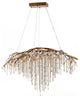 Gold Crystal Branch Chandelier, Gold