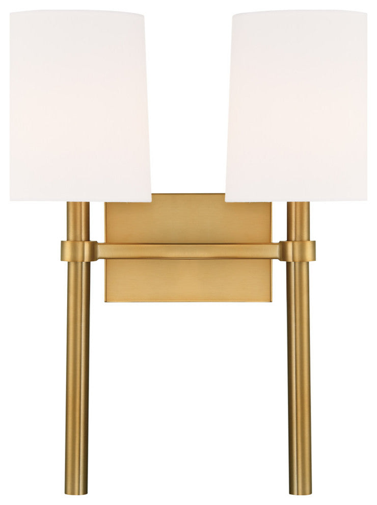 Bromley 2 Light Vibrant Gold Wall Mount