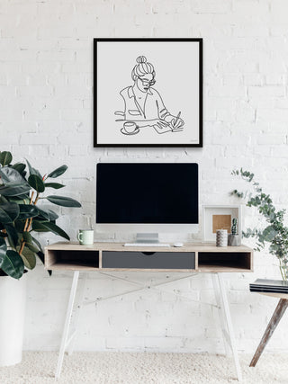 "The Doctor's Diary" Framed Painting Print, 18x18