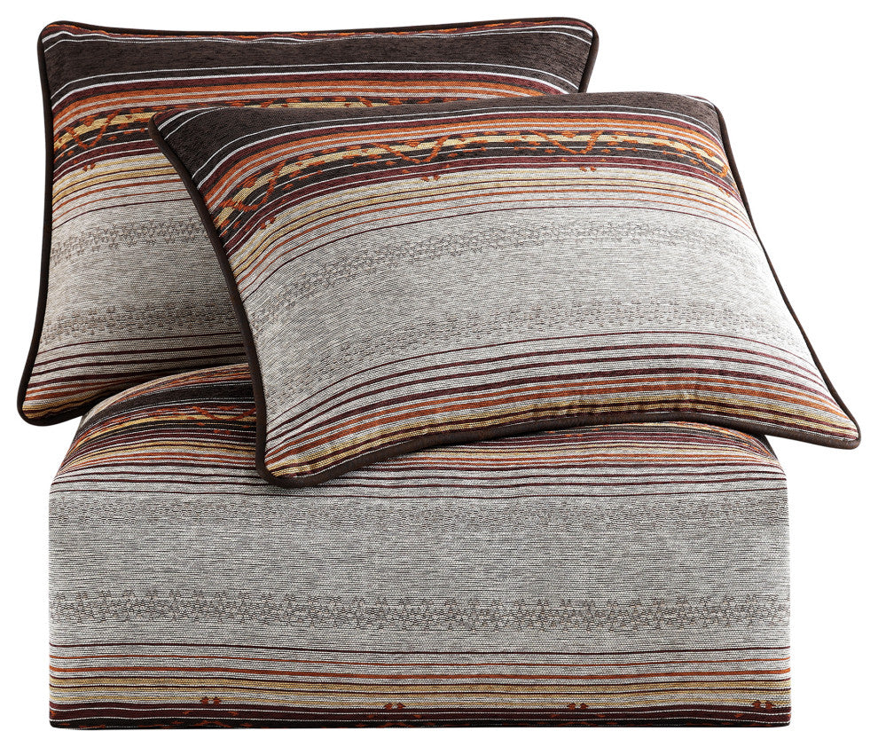 Estes Chenille Comforter Set, 3 Piece, Copper, Twin