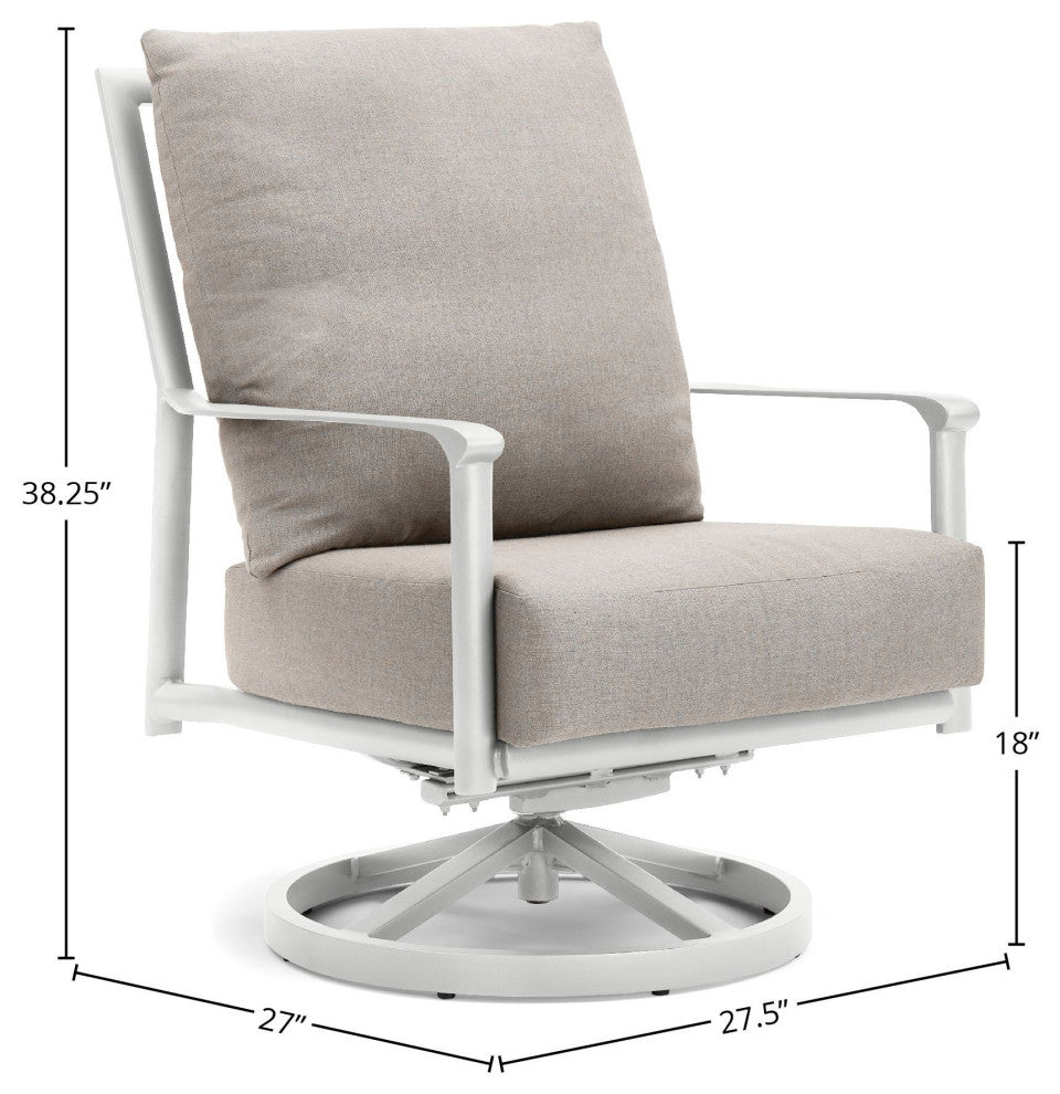 Aspen Cushion Outdoor Resort-Grade High Back Swivel Rocker Lounge Chair