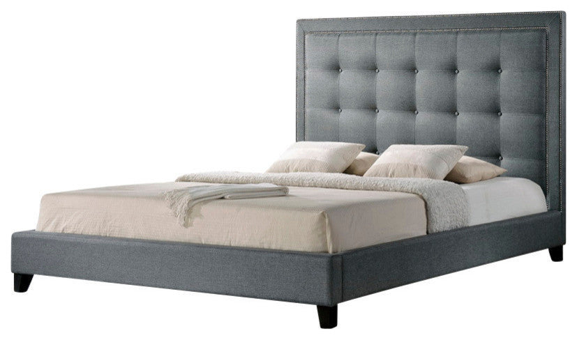Hirst Gray Platform Bed Queen Size