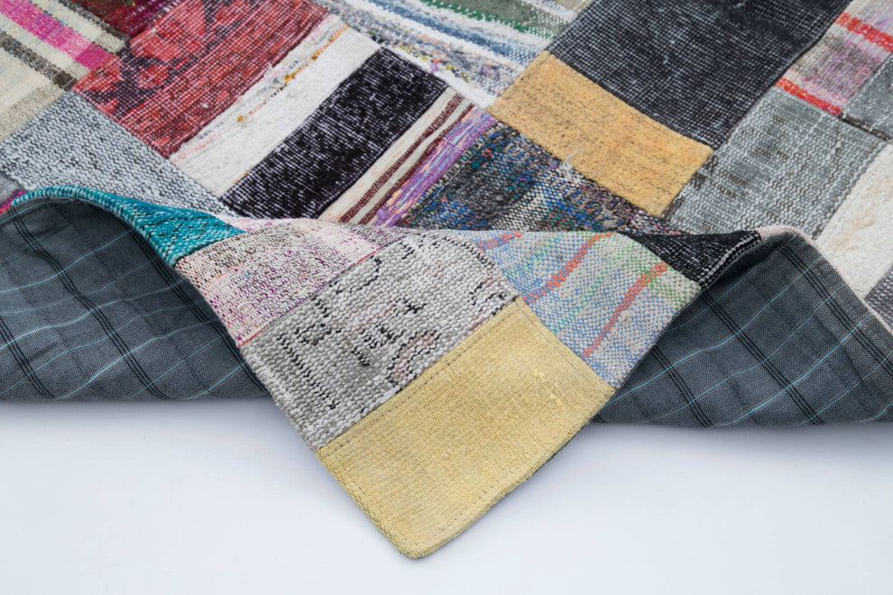 Rug N Carpet - Handmade Turkish 6' 7'' x 10' 0'' Unique Patchwork Kilim Rug