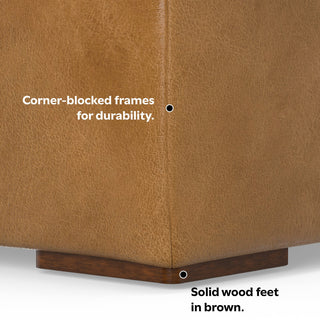 Rex 2-Seater Modular Sofa in Genuine Leather