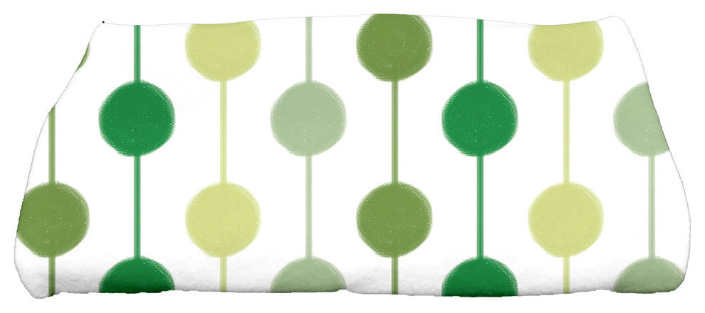 Brady Beads, Stripe Print Bath Towel, Green