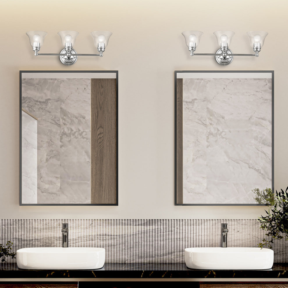 Moreland 3 Light Polished Chrome Vanity Sconce