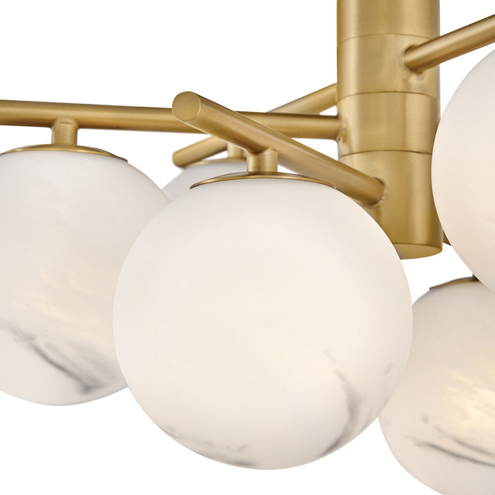 Fredrick Ramond Selene Large Semi-Flush Mount, Lacquered Brass