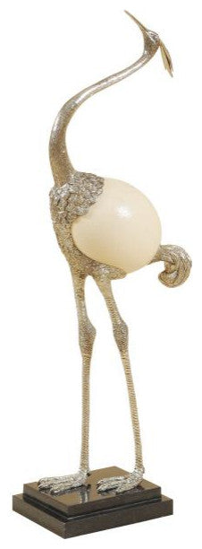 Polished White Brass Ostrich