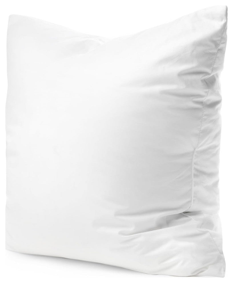 Decorative Throw Pillow Insert - Fluffy Euro Cushion Insert for bed or Couch, White, 26x26 Inch - 2 Pack, Microfiber