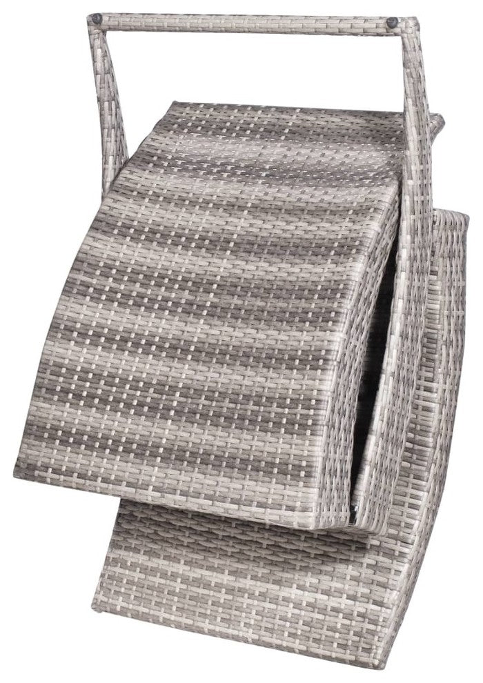 vidaXL Sun Lounger Gray and dark gray