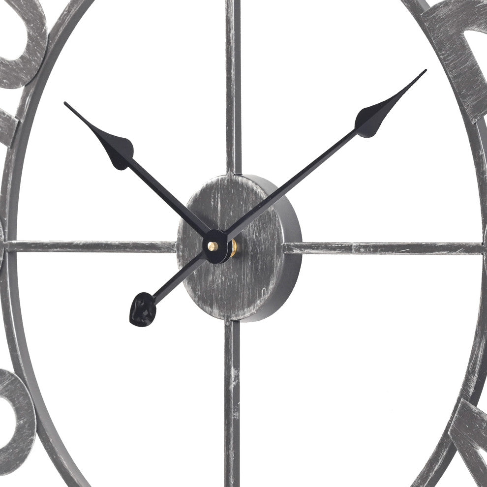 Utopia Alley Manhattan Industrial Wall Clock - Large Wall Clock, 32"