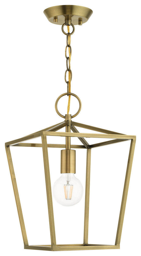 Devone 1 Light Antique Brass Lantern